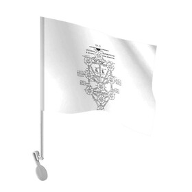 Флаг для автомобиля с принтом eVa-updown в Петрозаводске, 100% полиэстер | Размер: 30*21 см | evangelion | ангелы | арт | база nerf | евангелион | икари | кабинет | кабинет икари | надпись | свитки | чёрное белое