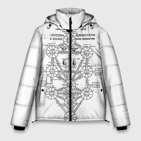 Мужская зимняя куртка 3D с принтом eVa-updown в Петрозаводске, верх — 100% полиэстер; подкладка — 100% полиэстер; утеплитель — 100% полиэстер | длина ниже бедра, свободный силуэт Оверсайз. Есть воротник-стойка, отстегивающийся капюшон и ветрозащитная планка. 

Боковые карманы с листочкой на кнопках и внутренний карман на молнии. | Тематика изображения на принте: evangelion | ангелы | арт | база nerf | евангелион | икари | кабинет | кабинет икари | надпись | свитки | чёрное белое