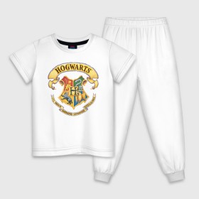 Детская пижама хлопок с принтом Coat of Hogwarts в Петрозаводске, 100% хлопок |  брюки и футболка прямого кроя, без карманов, на брюках мягкая резинка на поясе и по низу штанин
 | vdgerir | гарри поттер | гриффиндор | дамблдор | добби | слизерин | хогвартс