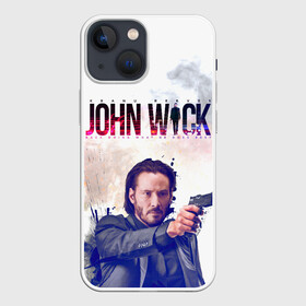 Чехол для iPhone 13 mini с принтом John Wick в Петрозаводске,  |  | john wick | keanu reeves | боевик | джон уик | киану ривз | кино | пистолет | фильм