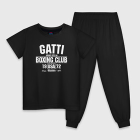 Детская пижама хлопок с принтом Gatti Boxing Club в Петрозаводске, 100% хлопок |  брюки и футболка прямого кроя, без карманов, на брюках мягкая резинка на поясе и по низу штанин
 | arturo gatti | arturo thunder gatti | gatti | thunder | артуро гатти | гатти