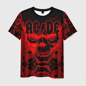 Мужская футболка 3D с принтом AC DC в Петрозаводске, 100% полиэфир | прямой крой, круглый вырез горловины, длина до линии бедер | ac dc | acdc | back in black | columbia | epic | force | guitar | pop | rock | vevo | ангус | блюз | рок | хард | янг