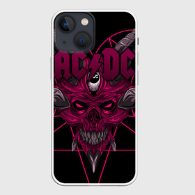 Чехол для iPhone 13 mini с принтом AC DC в Петрозаводске,  |  | ac dc | acdc | back in black | columbia | epic | force | guitar | pop | rock | vevo | ангус | блюз | рок | хард | янг
