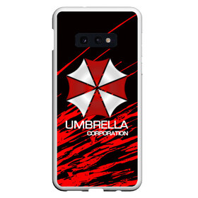 Чехол для Samsung S10E с принтом UMBRELLA CORP в Петрозаводске, Силикон | Область печати: задняя сторона чехла, без боковых панелей | biohazard | biohazard 7 | crocodile | fang | game | hand | monster | new umbrella | resident evil | resident evil 7 | umbrella | umbrella corp | umbrella corporation | zombie | обитель