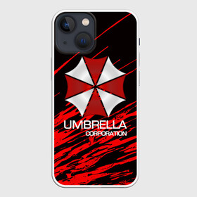 Чехол для iPhone 13 mini с принтом UMBRELLA CORP в Петрозаводске,  |  | biohazard | biohazard 7 | crocodile | fang | game | hand | monster | new umbrella | resident evil | resident evil 7 | umbrella | umbrella corp | umbrella corporation | zombie | обитель