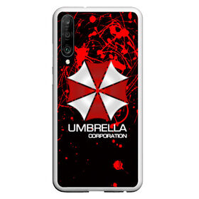 Чехол для Honor P30 с принтом UMBRELLA CORP в Петрозаводске, Силикон | Область печати: задняя сторона чехла, без боковых панелей | biohazard | biohazard 7 | crocodile | fang | game | hand | monster | new umbrella | resident evil | resident evil 7 | umbrella | umbrella corp | umbrella corporation | zombie | обитель