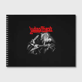 Альбом для рисования с принтом JUDAS PRIEST в Петрозаводске, 100% бумага
 | матовая бумага, плотность 200 мг. | firepower | judas priest | бог металла | джудас прист | иуда прист | музыка | роб хэлфорд | рок | рок н ролл | хэви метал