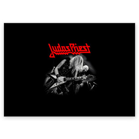 Поздравительная открытка с принтом JUDAS PRIEST. в Петрозаводске, 100% бумага | плотность бумаги 280 г/м2, матовая, на обратной стороне линовка и место для марки
 | Тематика изображения на принте: firepower | judas priest | бог металла | джудас прист | иуда прист | музыка | роб хэлфорд | рок | рок н ролл | хэви метал