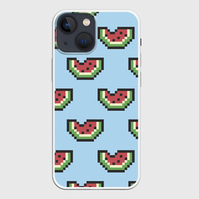 Чехол для iPhone 13 mini с принтом Пиксельный арбуз в Петрозаводске,  |  | minecraft | арбуз | арбузы | майнкрафт | пиксели | пиксель | фрукт | фрукты | ягода | ягоды