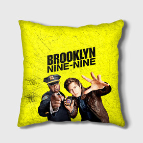 Подушка 3D с принтом Brooklyn Nine-Nine в Петрозаводске, наволочка – 100% полиэстер, наполнитель – холлофайбер (легкий наполнитель, не вызывает аллергию). | состоит из подушки и наволочки. Наволочка на молнии, легко снимается для стирки | Тематика изображения на принте: 7 сезон | 99 участок | brooklyn nine nine | бруклин | бруклин 9 9 | комедия