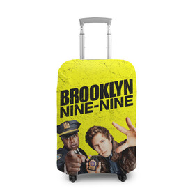 Чехол для чемодана 3D с принтом Brooklyn Nine-Nine в Петрозаводске, 86% полиэфир, 14% спандекс | двустороннее нанесение принта, прорези для ручек и колес | 7 сезон | 99 участок | brooklyn nine nine | бруклин | бруклин 9 9 | комедия