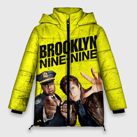 Женская зимняя куртка 3D с принтом Brooklyn Nine-Nine в Петрозаводске, верх — 100% полиэстер; подкладка — 100% полиэстер; утеплитель — 100% полиэстер | длина ниже бедра, силуэт Оверсайз. Есть воротник-стойка, отстегивающийся капюшон и ветрозащитная планка. 

Боковые карманы с листочкой на кнопках и внутренний карман на молнии | 7 сезон | 99 участок | brooklyn nine nine | бруклин | бруклин 9 9 | комедия