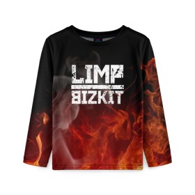 Детский лонгслив 3D с принтом LIMP BIZKIT в Петрозаводске, 100% полиэстер | длинные рукава, круглый вырез горловины, полуприлегающий силуэт
 | dj lethal | limp bizkit | rock | джон отто | лимп бизкит | майк смит | музыка | роб уотерс | рок | сэм риверс | терри бальзамо | уэс борланд | фред дёрст