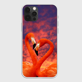 Чехол для iPhone 12 Pro Max с принтом Flamingo Love в Петрозаводске, Силикон |  | Тематика изображения на принте: 14 февраля | 8 марта | валентинов день | верность | влюбленность | влюбленные | вместе | вместе навсегда | девушке | женат | женский день | женский праздник | закат | замужем | кружка | любимая
