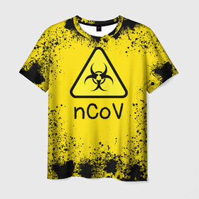 Мужская футболка 3D с принтом nСov в Петрозаводске, 100% полиэфир | прямой крой, круглый вырез горловины, длина до линии бедер | ncov | биоинк | китай | коронавирус | сталкер | чума | эпидемия