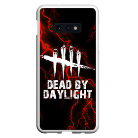 Чехол для Samsung S10E с принтом Dead by Daylight в Петрозаводске, Силикон | Область печати: задняя сторона чехла, без боковых панелей | dead by daylight | деад бай деад лайт | жуть | игра | компьютерная игра | кровь | ужасы