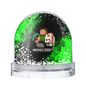 Снежный шар с принтом MINECRAFT в Петрозаводске, Пластик | Изображение внутри шара печатается на глянцевой фотобумаге с двух сторон | game | minecraft | блоки | игра | квадраты | компьютерная игра | крипер | майнкрафт