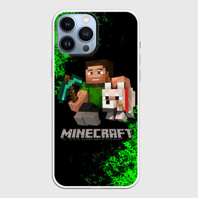 Чехол для iPhone 13 Pro Max с принтом MINECRAFT в Петрозаводске,  |  | game | minecraft | блоки | игра | квадраты | компьютерная игра | крипер | майнкрафт