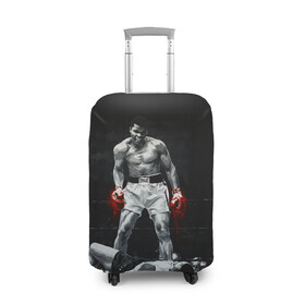 Чехол для чемодана 3D с принтом Muhammad Ali в Петрозаводске, 86% полиэфир, 14% спандекс | двустороннее нанесение принта, прорези для ручек и колес | ali | muhammad ali | the greatest | али | бокс | мухамед али | мухаммед али