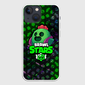 Чехол для iPhone 13 mini с принтом BRAWL STARS:SPIKE в Петрозаводске,  |  | 8 bit | bibi | brawl stars | brock | bull | crow | dinomike | el primo | leon | mobile game | nita | poko | ricochet | stars | tara | бравл старс | ворон | леон | мобильные игры