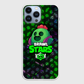 Чехол для iPhone 13 Pro Max с принтом BRAWL STARS:SPIKE в Петрозаводске,  |  | 8 bit | bibi | brawl stars | brock | bull | crow | dinomike | el primo | leon | mobile game | nita | poko | ricochet | stars | tara | бравл старс | ворон | леон | мобильные игры