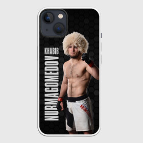 Чехол для iPhone 13 с принтом Хабиб Нурмагомедов в Петрозаводске,  |  | habib | khabib | khabib nurmagomedov | mma | nurmagomedov | the eagle | ufc | боец | бои без правил | борьба | микс файт | мма | нурмагомедов | орёл | самбо | хабиб | хабиб нурмагомедов