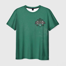Мужская футболка 3D с принтом 07 Slytherin в Петрозаводске, 100% полиэфир | прямой крой, круглый вырез горловины, длина до линии бедер | vdgerir | гарри поттер | гриффиндор | дамблдор | добби | слизерин | хогвартс