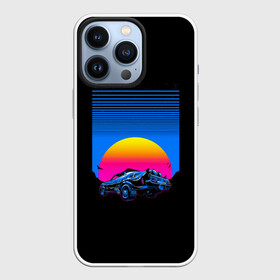 Чехол для iPhone 13 Pro с принтом Retro Car в Петрозаводске,  |  | car | neon | retro | space | wave | астрономия | волна | градиент | закат | космос | машина | неон | неоновый | природа | птица | птицы | ретро | солнце