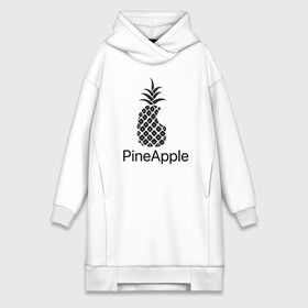 Платье-худи хлопок с принтом PineApple в Петрозаводске,  |  | Тематика изображения на принте: apple | pineapple | ананас | фрукт | фрукты | эпл | эппл