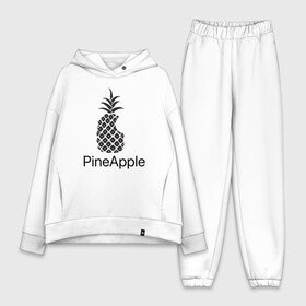 Женский костюм хлопок Oversize с принтом PineApple в Петрозаводске,  |  | Тематика изображения на принте: apple | pineapple | ананас | фрукт | фрукты | эпл | эппл