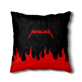 Подушка 3D с принтом METALLICA в Петрозаводске, наволочка – 100% полиэстер, наполнитель – холлофайбер (легкий наполнитель, не вызывает аллергию). | состоит из подушки и наволочки. Наволочка на молнии, легко снимается для стирки | metallica | джеймс хэтфилд | джейсон ньюстед | дэйв мастейн | кирк хэмметт | клифф бёртон | ларс ульрих | металлика | роберт трухильо