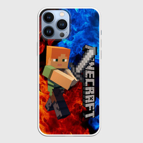 Чехол для iPhone 13 Pro Max с принтом MINECRAFT в Петрозаводске,  |  | game | minecraft | блоки | игра | квадраты | компьютерная игра | крипер | майнкрафт