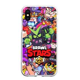 Чехол для iPhone XS Max матовый с принтом BRAWL STARS VIRUS 8-BIT в Петрозаводске, Силикон | Область печати: задняя сторона чехла, без боковых панелей | 8 bit | 8 бит | bibi | brawl stars | crow | el brown | leon | leon shark | max | mr.p | sally leon | shark | stars | virus | werewolf | акула | биби | вирус | ворон | леон | оборотень | пингвин