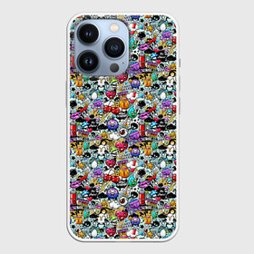 Чехол для iPhone 13 Pro с принтом Stickerboom в Петрозаводске,  |  | art | bomb | graffiti | hearts | monsters | stars | stickerboom | stickers | texture | арт | бомба | вишня | граффити | звезды | монстры | мороженое | сердечки | стикербум | стикеры | текстура
