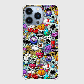 Чехол для iPhone 13 Pro с принтом Stickerboom в Петрозаводске,  |  | art | bomb | graffiti | hearts | monsters | stars | stickerboom | stickers | texture | арт | бомба | вишня | граффити | звезды | монстры | мороженое | сердечки | стикербум | стикеры | текстура