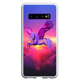 Чехол для Samsung Galaxy S10 с принтом Dusk Sky Horse в Петрозаводске, Силикон | Область печати: задняя сторона чехла, без боковых панелей | Тематика изображения на принте: высота | закат | конь | крылья | легенды | летать | летающий | лошадь | мистический | мифология | мифы | небесный | небо | облака | облач | пегас | плед | подушка | полет | пурпурный | сумерки | сумка