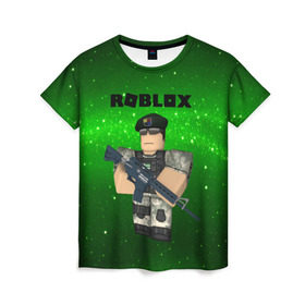 Женская футболка 3D с принтом Roblox в Петрозаводске, 100% полиэфир ( синтетическое хлопкоподобное полотно) | прямой крой, круглый вырез горловины, длина до линии бедер | game | roblox | блок | игра | игрушка | лего | майнкрафт | персонажи | персонажи из кубиков | роблокс | робот