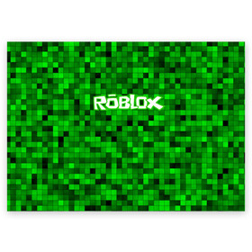 Поздравительная открытка с принтом Roblox в Петрозаводске, 100% бумага | плотность бумаги 280 г/м2, матовая, на обратной стороне линовка и место для марки
 | game | roblox | блок | игра | игрушка | лего | майнкрафт | персонажи | персонажи из кубиков | роблокс | робот