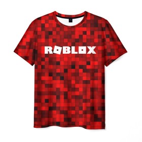 Мужская футболка 3D с принтом Roblox в Петрозаводске, 100% полиэфир | прямой крой, круглый вырез горловины, длина до линии бедер | 