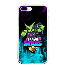 Чехол для iPhone 7Plus/8 Plus матовый с принтом BRAWL STARS VIRUS 8-BIT в Петрозаводске, Силикон | Область печати: задняя сторона чехла, без боковых панелей | 8 bit | 8 бит | bibi | brawl stars | crow | el brown | leon | leon shark | max | mr.p | sally leon | shark | stars | virus | werewolf | акула | биби | вирус | ворон | леон | оборотень | пингвин