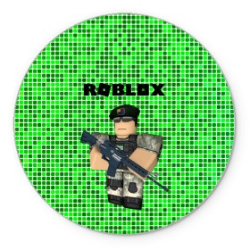 Коврик для мышки круглый с принтом Roblox. в Петрозаводске, резина и полиэстер | круглая форма, изображение наносится на всю лицевую часть | Тематика изображения на принте: game | roblox | блок | игра | игрушка | лего | майнкрафт | персонажи | персонажи из кубиков | роблокс | робот