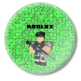 Значок с принтом Roblox. в Петрозаводске,  металл | круглая форма, металлическая застежка в виде булавки | game | roblox | блок | игра | игрушка | лего | майнкрафт | персонажи | персонажи из кубиков | роблокс | робот