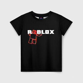 Детская футболка 3D с принтом Роблокс Roblox в Петрозаводске, 100% гипоаллергенный полиэфир | прямой крой, круглый вырез горловины, длина до линии бедер, чуть спущенное плечо, ткань немного тянется | roblox | геометрия | игры | квадраты | линии | роблокс