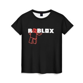 Женская футболка 3D с принтом Роблокс Roblox в Петрозаводске, 100% полиэфир ( синтетическое хлопкоподобное полотно) | прямой крой, круглый вырез горловины, длина до линии бедер | roblox | геометрия | игры | квадраты | линии | роблокс