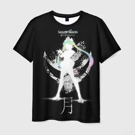 Мужская футболка 3D с принтом Princess в Петрозаводске, 100% полиэфир | прямой крой, круглый вырез горловины, длина до линии бедер | anime | manga | moon | rainbow | sailor moon | space | star | usagi tsukino | аниме | звезда | иероглифы | кандзи | космос | луна | манга | радуга | сейлор мун | усаги цукино