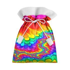 Подарочный 3D мешок с принтом TIE-DYE в Петрозаводске, 100% полиэстер | Размер: 29*39 см | abstract | abstraction | color | fractal | geometry | paitnt | polygon | polygonal | psy | абстракция | геометрия | краски | неоновые | полигоны | психоделика | фрактал