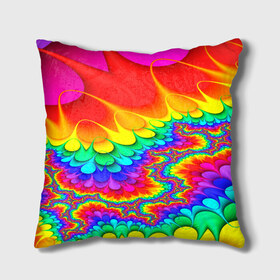 Подушка 3D с принтом TIE-DYE в Петрозаводске, наволочка – 100% полиэстер, наполнитель – холлофайбер (легкий наполнитель, не вызывает аллергию). | состоит из подушки и наволочки. Наволочка на молнии, легко снимается для стирки | Тематика изображения на принте: abstract | abstraction | color | fractal | geometry | paitnt | polygon | polygonal | psy | абстракция | геометрия | краски | неоновые | полигоны | психоделика | фрактал