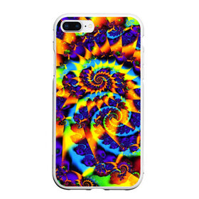 Чехол для iPhone 7Plus/8 Plus матовый с принтом TIE-DYE COLOR в Петрозаводске, Силикон | Область печати: задняя сторона чехла, без боковых панелей | abstract | abstraction | color | fractal | geometry | paitnt | polygon | polygonal | psy | абстракция | геометрия | краски | неоновые | полигоны | психоделика | фрактал