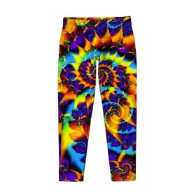 Детские леггинсы 3D с принтом TIE-DYE COLOR в Петрозаводске, полиэстер 85%, спандекс 15% | эластичный пояс, зауженный крой | Тематика изображения на принте: abstract | abstraction | color | fractal | geometry | paitnt | polygon | polygonal | psy | абстракция | геометрия | краски | неоновые | полигоны | психоделика | фрактал