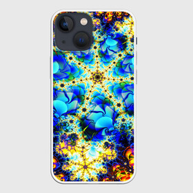 Чехол для iPhone 13 mini с принтом ИЛЛЮЗИЯ ФРАКТАЛОВ в Петрозаводске,  |  | abstract | abstraction | color | fractal | geometry | paitnt | polygon | polygonal | psy | абстракция | геометрия | краски | неоновые | полигоны | психоделика | фрактал